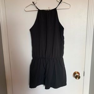 Black Basic Cute Romper